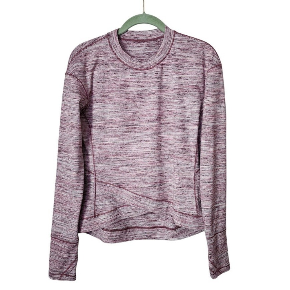 LULULEMON Close‎ to Crossing Long Sleeve Rulu Space Dye Plumful Smoky Blush M